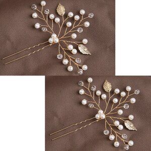 Pack of 2 Hand Beaded Bridal Hair Pins Wedding Hair Pins